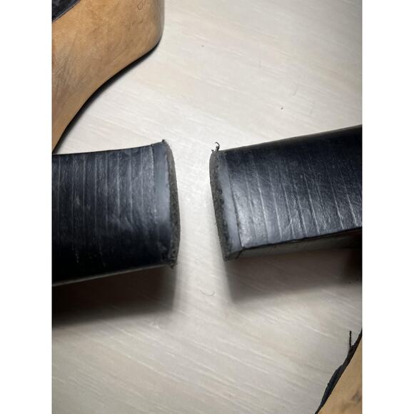 Sacha London Boots Womens Size 8 Burgundy Snake Print Ankle Side Zip Block Heel - Picture 8 of 12